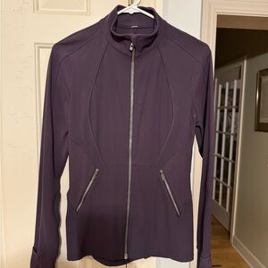 Lululemon workout jacket, fitted style.